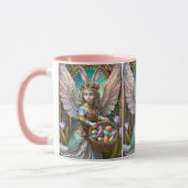 イースターバニーエンジェルの衣装を着た少女 マグカップ (左)