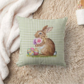 イースターバニーオンギンガム クッション (ブランケット)