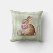 イースターバニーオンギンガム クッション (正面)