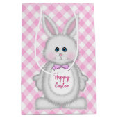 イースターバニーオンギンガム ミディアムペーパーバッグ (正面)