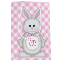 イースターバニーオンギンガム ミディアムペーパーバッグ