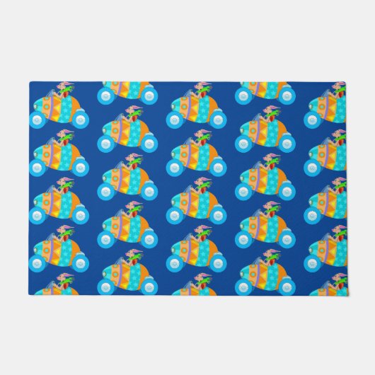 イースターバニーオンバカンス ドアマット (正面)