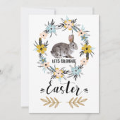 イースターバニーカスタムイースターブランチ 招待状 (正面)