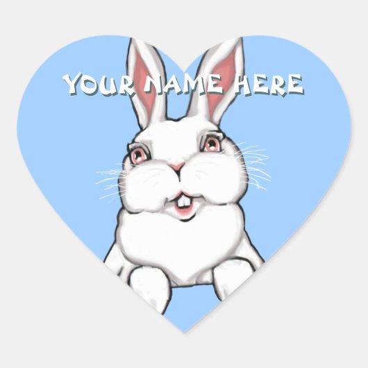 イースターバニーカスタムステッカー ハートシール (正面)