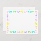 イースターバニーカスタム足縁ど ポストカード (正面/裏面)