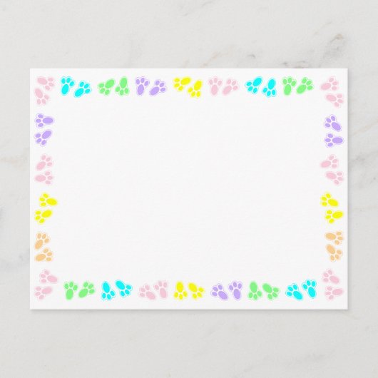 イースターバニーカスタム足縁ど ポストカード (正面)