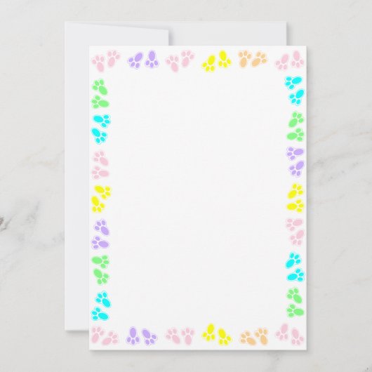 イースターバニーカスタム足縁ど 招待状 (正面)