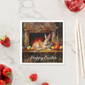 イースターバニーカラフルイースターエッグハッピーイースター スタンダードカクテルナプキン (インサイチュ)