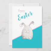 イースターバニーカラフルウォーターカラーイラストレーション シーズンカード (正面)