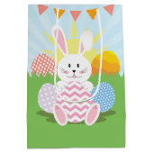 イースターバニーカラフルホリデーエッグキッズ ミディアムペーパーバッグ (裏面)