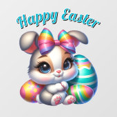 イースターバニーカラフル卵 ウィンドウサイン (シート)