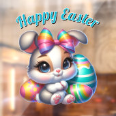 イースターバニーカラフル卵 ウィンドウサイン (シート2)