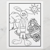 イースターバニーカートの卵の色ページ (正面)