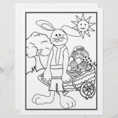 イースターバニーカートの卵の色ページ (正面/裏面)