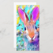 イースターバニーカードパステル シーズンカード (正面/裏面)