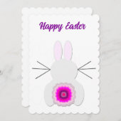 イースターバニーカード 招待状 (正面/裏面)