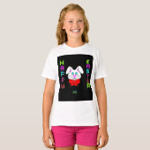 イースターバニーガールズホワイトベーシックTシャツ Tシャツ (正面フル)