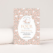 イースターバニーガールズ4th誕生日招待状 招待状