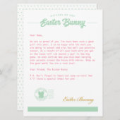 イースターバニーガールレター シーズンカード (正面/裏面)