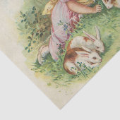 イースターバニーガールヴィンテージはがき 薄葉紙 (詳細)