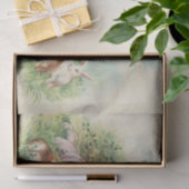 イースターバニーガールヴィンテージはがき 薄葉紙 (ギフト)