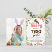 イースターバニーガール2ndバースデーフォト招待状 (スタンド正面)