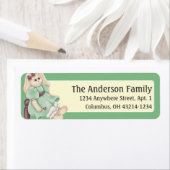 イースターバニーガールd8イースター住所 シール (インサイチュ)