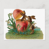 イースターバニーキスヴィンテージ シーズンポストカード (正面)