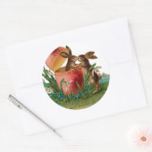 イースターバニーキスヴィンテージ ラウンドシール (封筒)