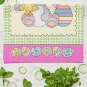 イースターバニーキッチンタオル キッチンタオル (折り畳み)