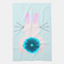 イースターバニーキッチンタオル