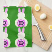 イースターバニーキッチンタオル キッチンタオル (四つ折り)