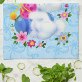 イースターバニーキッチンタオル キッチンタオル (折り畳み)