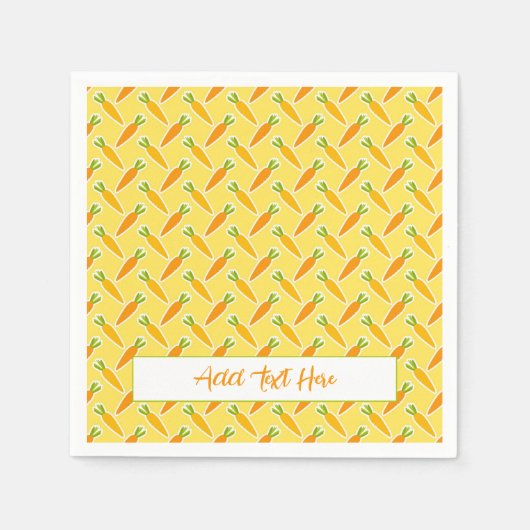 イースターバニーキャロッツ文字卵狩り春ガーデン スタンダードカクテルナプキン (正面)