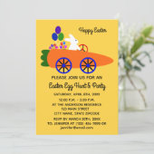 イースターバニーキャロットカー#2-2招待状カード セーブザデート (スタンド正面)