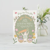 イースターバニーキャロットブランチ卵狩りパーティー 招待状 (スタンド正面)