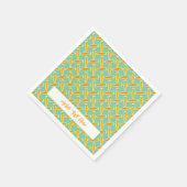 イースターバニーキャロツカスタム文字春ガーデン スタンダードカクテルナプキン (角)