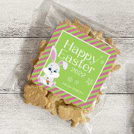 イースターバニーギフトステッカー&ラベル スクエアシール