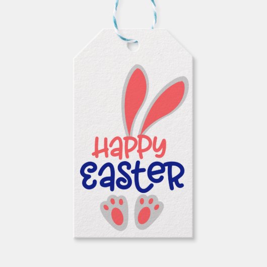 イースターバニーギフトラベル ギフトタグ (正面)