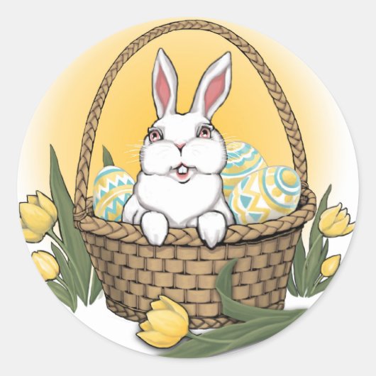 イースターバニークラシックステッカー ラウンドシール (正面)