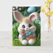 イースターバニーケーキ カード (黄色い花)