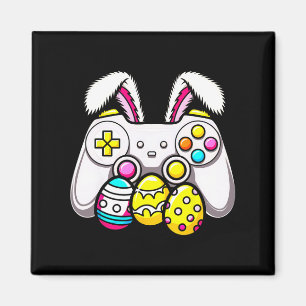 イースターバニーゲーマーゲームパッドエッグゲーミングボ子供へー マグネット