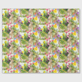 イースターバニーコラージクラフト/ギフトラッピング紙 ラッピングペーパー (フラット)