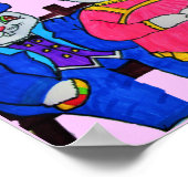 イースターバニーコラージュのポスター ポスター (角)