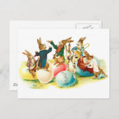 イースターバニーコンサートヴィンテージ シーズンポストカード (正面/裏面)