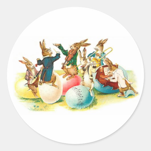 イースターバニーコンサートヴィンテージ ラウンドシール (正面)