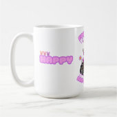 イースターバニーコーヒーバイクもしくは自転車に乗る人マグ – 自分の卵 コーヒーマグカップ (左)