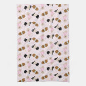 イースターバニーゴールデンドールドッグス キッチンタオル (縦)