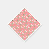 イースターバニーゴールデンレトリバーパターン スタンダードカクテルナプキン (角)