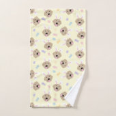 イースターバニーゴールデンレトリバーパターン バスタオルセット (ハンドタオル)